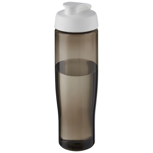 Bouteille de sport de 700 ml personnalisée H2O Active® Eco Tempo Blanc et Charbon